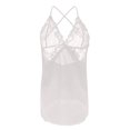 thumbnail image 4 of TMOYZQ 50% off Summer! Womens Lingerie V Neck Nightwear Silky Satin Pajamas Nightwear Lace Chemise Mini Teddy Lingerie Nightgown Sexy Full Slips Sleepwear S-XXL, 4 of 5