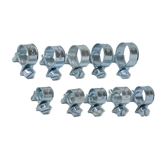 ROMANSENTIAL Steel Hose Clamps 60Pack Silver Stainless Steel Adjustable For Use