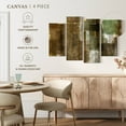 thumbnail image 4 of Elephant Stock Abstract Geometric Wall Art - Horizontal Multi Panel Canvas - Living Room Wall Decor - Abstract Multi Panel - Gray And Brown Decor - 24" x 14", 4 of 4