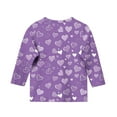 thumbnail image 5 of Spazoro Toddler Girls 3/4 Sleeve Shirts, Spring and Fall Love Print Casual Round Neck Fashionable Tops for Girls Multicolor Size 3-4T, 5 of 5