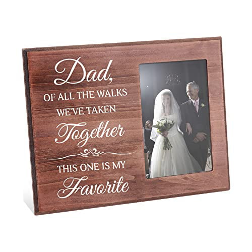 FDFHOME Mother of The Groom Gifts, Wood Picture Frame Holds 4 x 6 Photo, Father of The Groom Gift, Wedding Gift for Parents from Groom, Today A
