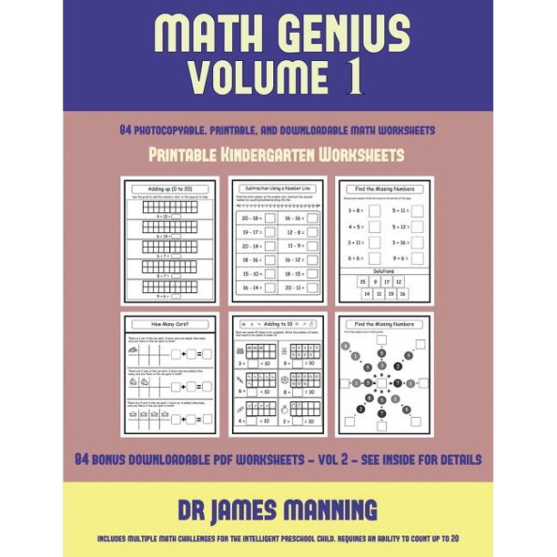 printable kindergarten worksheets printable kindergarten worksheets math genius vol 1 this book is designed for preschool