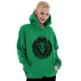 thumbnail image 3 of Lion Jungle Symbolic Spirit Animal Unisex Plus Fleece Graphic Hoodie Brisco Brands 5X, 3 of 5