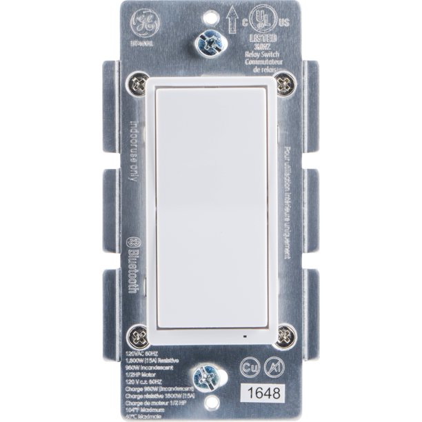 GE Bluetooth InWall Smart Paddle Switch, No Hub Required, 13869