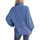 thumbnail image 4 of Suéter de cuello alto de moda para mujer, suéter de manga larga, suéter informal de cuello alto, suéter para mujer, 4 of 7