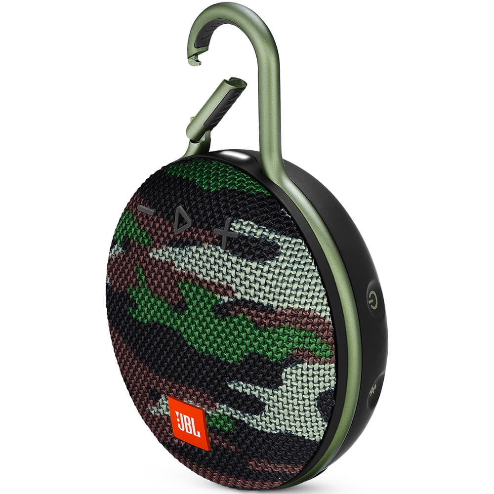 Grine rulle genetisk JBL Clip 3 Portable Bluetooth Speaker with Carabiner - Camo - Walmart.com