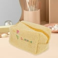 thumbnail image 6 of Unique Bargains 1 Pc Tulip Style Drawstring Makeup Bag for Vacation Yellow Plush, 6 of 6