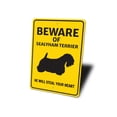 thumbnail image 4 of Sealyham Terrier Dog Beware He Will Steal Your Heart K9 Aluminum Metal Decor Sign - 10x14 inches, 4 of 4