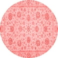 thumbnail image 1 of Ahgly Company Indoor Round Oriental Red Traditional Area Rugs, 3' Round, 1 of 4
