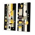 thumbnail image 3 of Designart "Sound Paradise Retro Abstraction I" Modern Geometric Wall Art Set Of 2 - Modern Yellow Gallery Wall Set For Home Decor, 3 of 6
