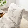 thumbnail image 3 of Linon Chaise Pantoufle Rembourrée en Bois Papillon Gris, 3 of 14