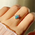 thumbnail image 6 of Teardrop Dating Rings Adjustable Finger Rings Geometric Open Rings Chain Rings Copper Texture for Party and Daily, 6 of 12