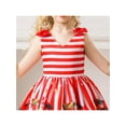 thumbnail image 6 of One opening Christmas Little Girls Dress, Stripe/Argyle/Dot  Cartoon Print One-piece for Party, 6 of 9