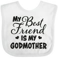 thumbnail image 3 of Inktastic My Best Friend is My Godmother with Hearts Boys or Girls Baby Bib, 3 of 4