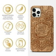 thumbnail image 4 of Case Yard Wooden Case Outside Soft TPU Silicone, Slim Fit Shockproof Wood Protective Phone Cover for Girls Boys Men and Women, Supports Wireless Charging Rose Flower Design case for iPhone-11-Pro, 4 of 7