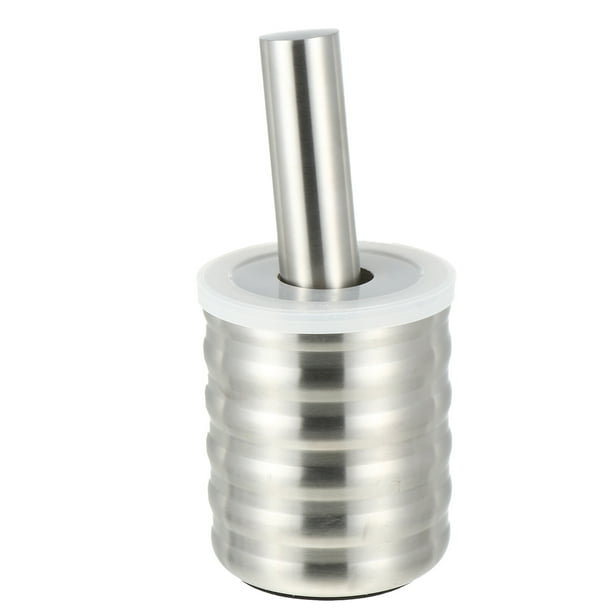 1 juego de mortero para ajo, molinillo de ajo, machacador de ajo de acero inoxidable con palo