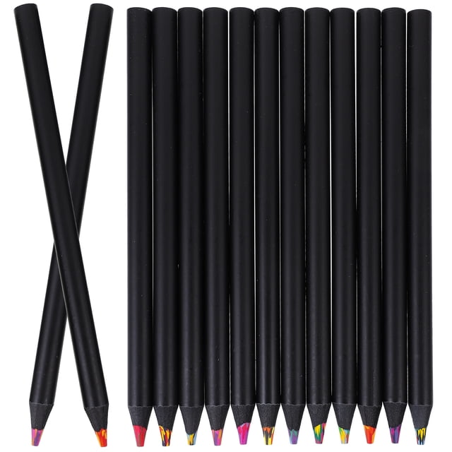 12Pcs Colorful Graffiti Pencils Colored Core Pencils Wooden Painting Pencils Colored Painting Pencils