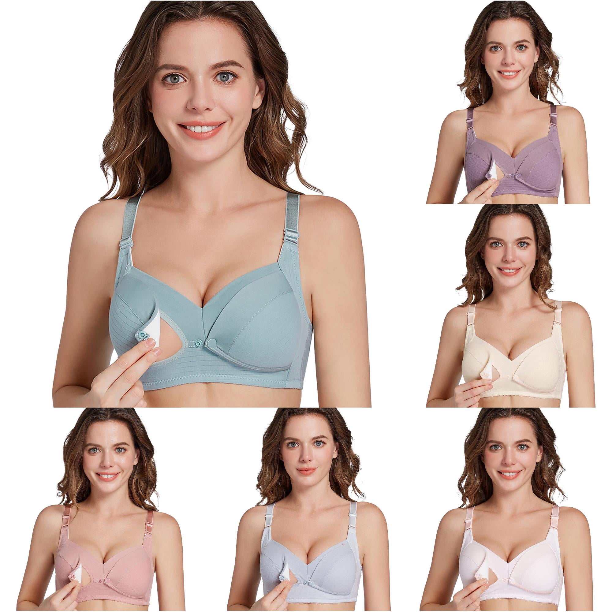 LIUYUNNN Nursing Bras For Breastfeeding Wavy Seamless Comfort Maternity Bralette Wireless Pregnancy Sleep Bra With Support Bra Women, Size M