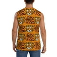 thumbnail image 4 of Bingfone Tiger Pattern Men's Tank Tops Workout Sleeveless Tee Shirts Running Beach Tanks for Men-Large, 4 of 8