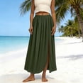 thumbnail image 2 of GUACER High Waisted Maxi Skirt for Women Side Slit Boho Flowy Long Skirt Casual Summer Beach Skirts, 2 of 6