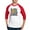 Red/White, variant on CafePress - Look Cool T Shirt Design For Trendy Students - Cotton Baseball Jersey, 3/4 Raglan Sleeve Shirt