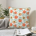 thumbnail image 4 of KLL Peach Decorative Throw Pillow Covers Velvet Soft for Couch Sofa Bedroom Living Room Outdoor (No pillow core)- 20"x20", 4 of 5