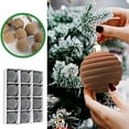 thumbnail image 1 of Juego De 12 Adornos Navideños De Terciopelo Para Árbol De Navidad Colgantes Para Árbol De Navidad Flocados Irrompibles De 2,36 Pulgadas 4 Estilos, 1 of 2