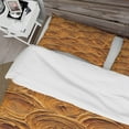 thumbnail image 4 of Designart 'Concentric Paint Rings in Earthy Gold Brown' Mid-Century Modern Duvet Cover Set, 4 of 4