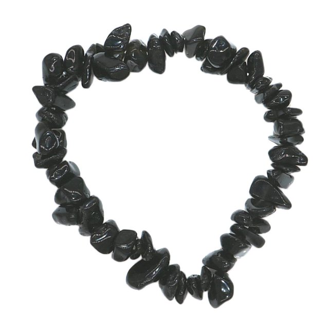 Elástica con Irregulares Elástica de Cristal Elástico Yoga Hechas Brazalete , negra, tal se describe negra Fernando Pulsera de cristal natural