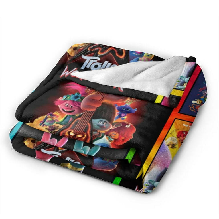 Trolls World Tour Ultra Soft Micro Fleece Blanket Throw All Season Fuzzy Lightweight Throw Blankets For Office Company Home Couch Bed Sofa 50 x40