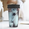thumbnail image 6 of Lsque Flower Crown White Horse Pattern Travel Coffee Mug 16oz: Insulated Coffee Cup with Leakproof Lid, Coffee Tumbler, Reusable Coffee Cups with Seal Lid, 6 of 8