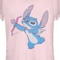 thumbnail image 2 of Junior's Lilo & Stitch Love Shot Graphic Tee Light Pink 2X Large, 2 of 3