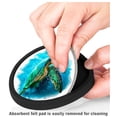 thumbnail image 3 of Silicone Non-Slip Drink Coasters with Removable Printed Absorbent Felt Pad - Set of 4 - Sea Turtle Painting, 3 of 3