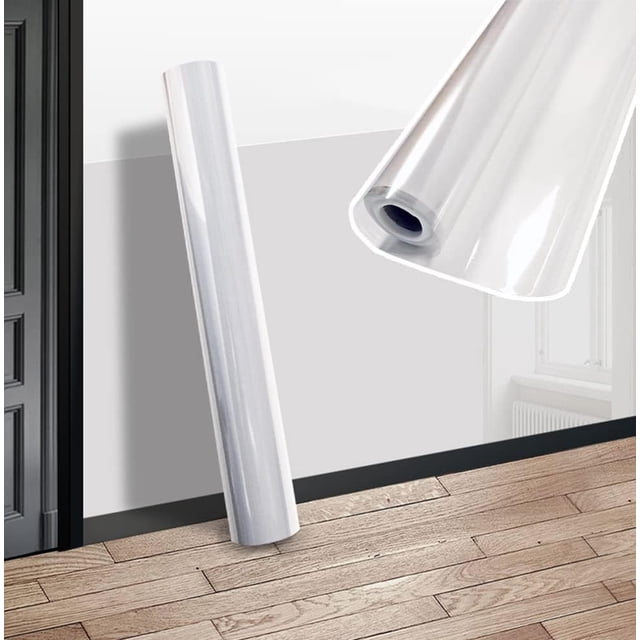 HUGFEGWE Electrostatic Absorption Wall Protective Film - Waterproof Wall Protection Film - Wall Electro Static Protective Film - Self-Adhesive Wall Protection Film (17.7 * 196.8inch) AZ824-29073