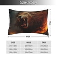 thumbnail image 2 of Goofa Cool Flame Lion A Print Plush Throw Pillow Case, Soft Velvet with Hidden Zipper, Decorative Cushion Cover for Sofa, Bed, Car, and Home Décor-20"x30", 2 of 6