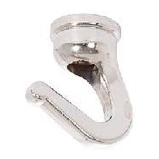 B&P Lamp® Modern Style Cast Brass Lighting Hook with Wire Way, 1 Inch Height, Tapped 1/8IP, Nickel Plated