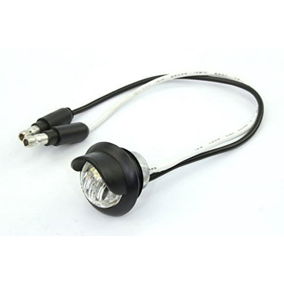LED Convenience Courtesy or License Plate Light - Mini Round Hooded LED - 3/4" Diameter - Waterproof, Compact 12VDC Fixture Truck, Auto, RV, Aircraft lighting