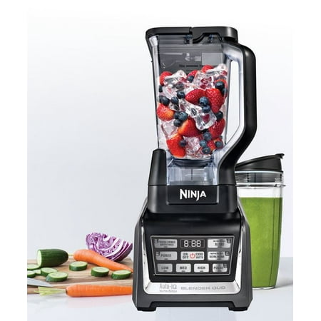 Ninja Duo Auto IQ Blender with NutriNinja Single Serve Cups (Best Immersion Blender For Crushing Ice)