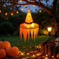 thumbnail image 4 of LED Light Up Jagged Witch Hat with Glowing Ghost Effect, Battery-Powered Halloween Yard Decor, Illuminated Party Prop for Walkway, Lawn and Spooky Outdoor Patio Decoration, E, 4 of 6