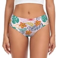 thumbnail image 1 of Balery Tropical Plants Ropa Interior de Algodón para Mujer con Dibujo – Braguitas Cómodas y Elásticas, Estilo Clásico-X-Large, 1 of 6