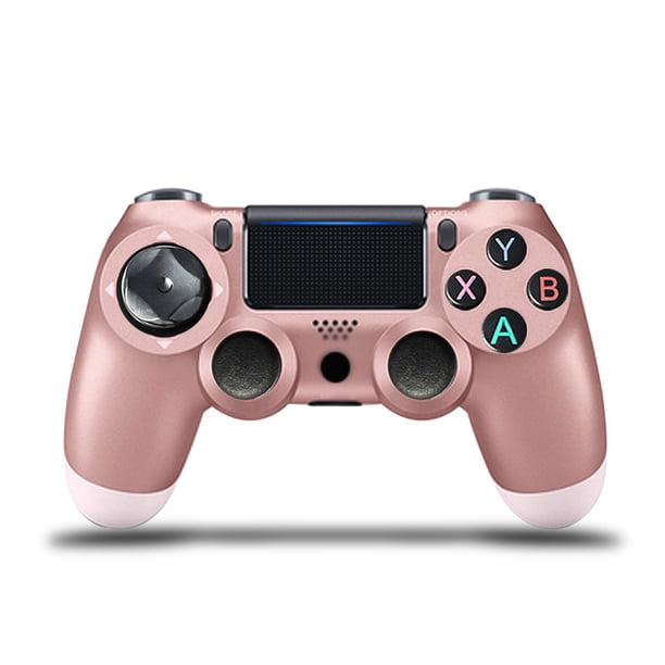 Ps4 Wireless Bluetooth Game Controller Ps4 Controller With Bar Rose Gold Walmart Com Walmart Com
