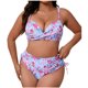 thumbnail image 2 of Trajes de baño Amzcrzy Tankini para mujer, trajes de baño, moda para mujer, talla grande, cordón, estampado floral, bikini fresco, traje de baño dividido, traje de baño rosa, 5XL, 2 of 7