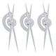 thumbnail image 1 of Herramienta de medición auxiliar para tatuaje de cejas de 3 piezas, 1 of 5