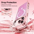 thumbnail image 5 of DOMAVER Magnetic Glitter Case for iPhone 18 Pro Max Case / iPhone 17 Pro Max Case 6.9", MagSafe Compatible, Crystals and Camera Protector, Sparkly Protective Cover, Pink, 5 of 7