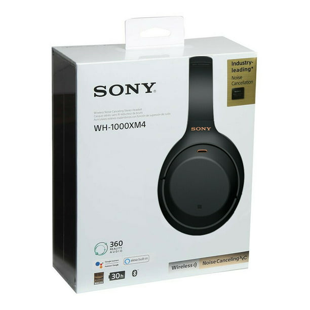 Sony WH-1000XM4 Wireless Noise-Canceling Over-Ear Headphones (Black) -  Walmart.com