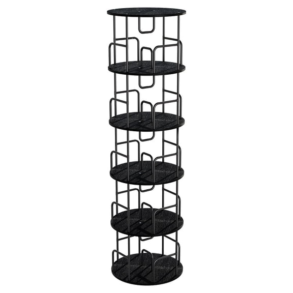 Rotating Bookshelf Tower 5 Tier, Spinning Bookcase, Revolving 360 Book Shelf Narrow Tall Bookcase, Vertical Turning Round storage Bookshelf, Book Shelf Organizer