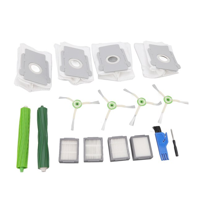 Piezas de repuesto para aspiradora Roomba, accesorios para aspiradoras, cepillo lateral con rodillo para Roomba, bolsa para polvo para Roomba, salida de alta intensidad Jadeshay A