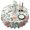Pioneer Flower Floral-2, variant on Pioneer Flower Floral Print Pattern Round Tablecloth 60"x60",Wrinkle Wipeable Table Cloth for Kitchen Dining Room Picnic Patio Party
