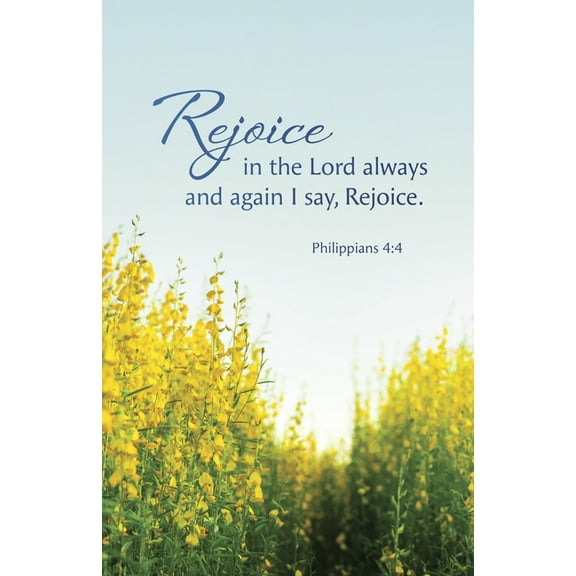 General Worship Bulletin: Rejoice (Package of 100): Philippians 4:4 (Kjv), (Paperback)