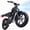 Black 60V/30Ah+Rear seat, variant on DTTZH Electric Bike for Adults, 60V/30Ah,100 Miles, 28MPH, 750W Motor, E Mountain Bike, 20" x 4" Fat Tire Ebike, UL2849 Certified